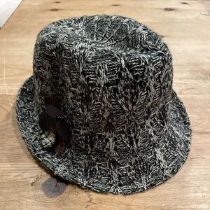 ROXY hat small fedora tweed button accent fairygrunge cottagecore